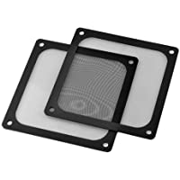 S SIENOC 2 x 140mm Filtro de Polvo Filtro de Ventilador de Ordenador Cubierta Antipolvo Negra de Magnético PVC Malla de…